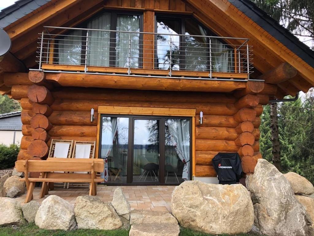 Naturstammhaus und Appartements Zum Brockenbaecker Tanne Exterior foto