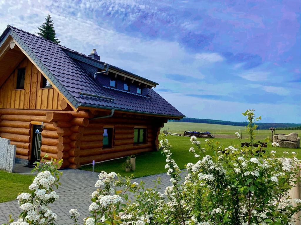 Naturstammhaus und Appartements Zum Brockenbaecker Tanne Exterior foto