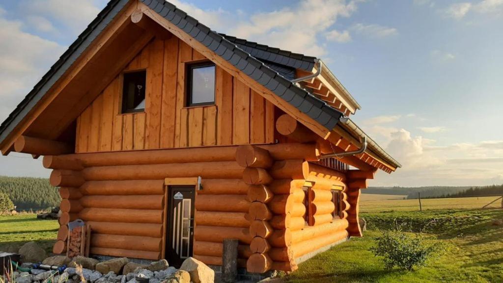 Naturstammhaus und Appartements Zum Brockenbaecker Tanne Exterior foto